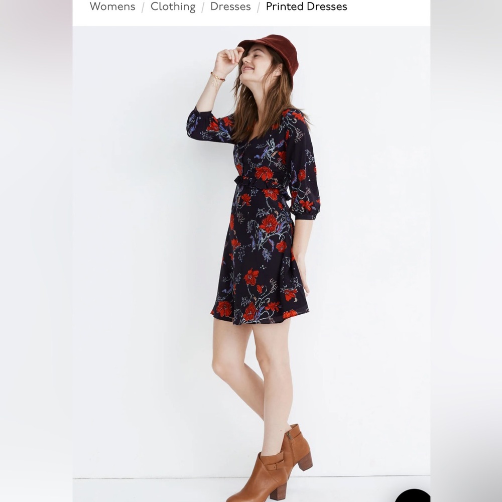 Madewell dress size L . 100% SILK